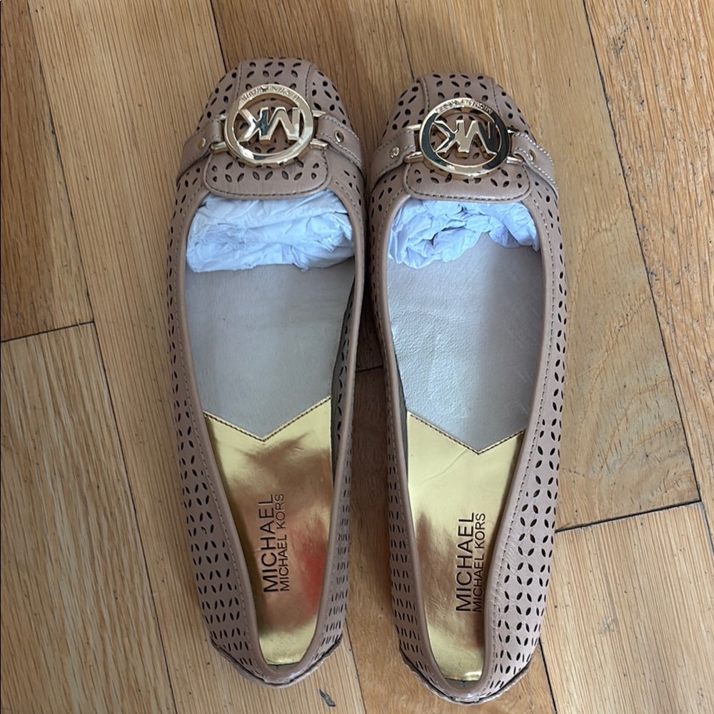 Michael Kors Women's Tan Ballet Flats